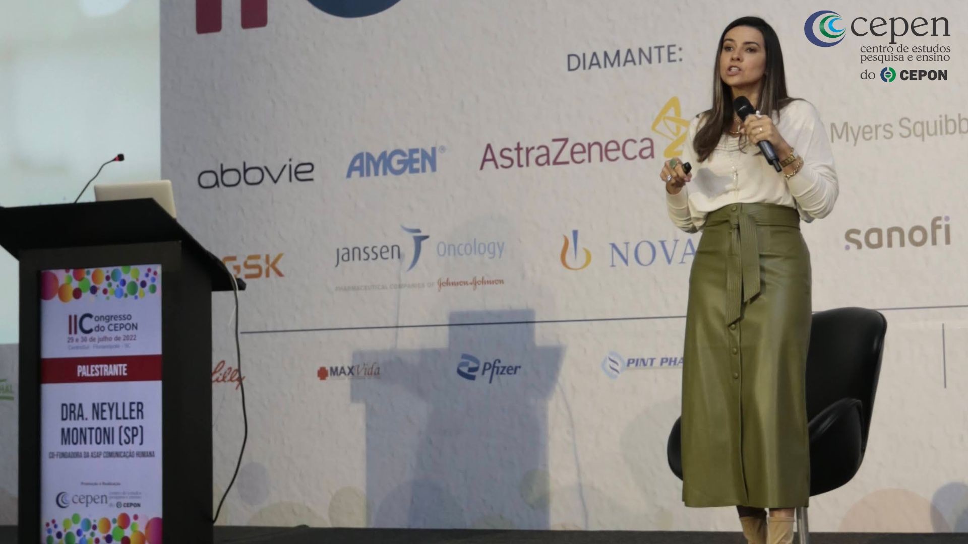 Participação no Congresso CEPON em Florianópolis com a Aula sobre Comunicação de Más Notícias
