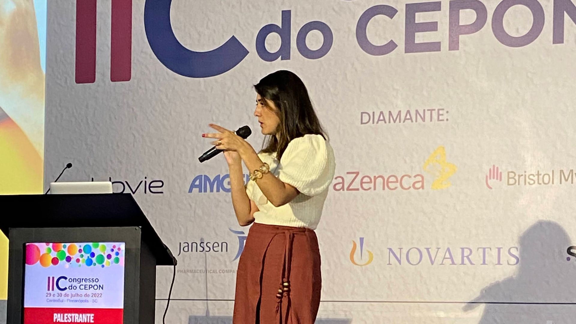 Participação no Congresso CEPON em Florianópolis com a Aula sobre Comunicação Empática na Saúde