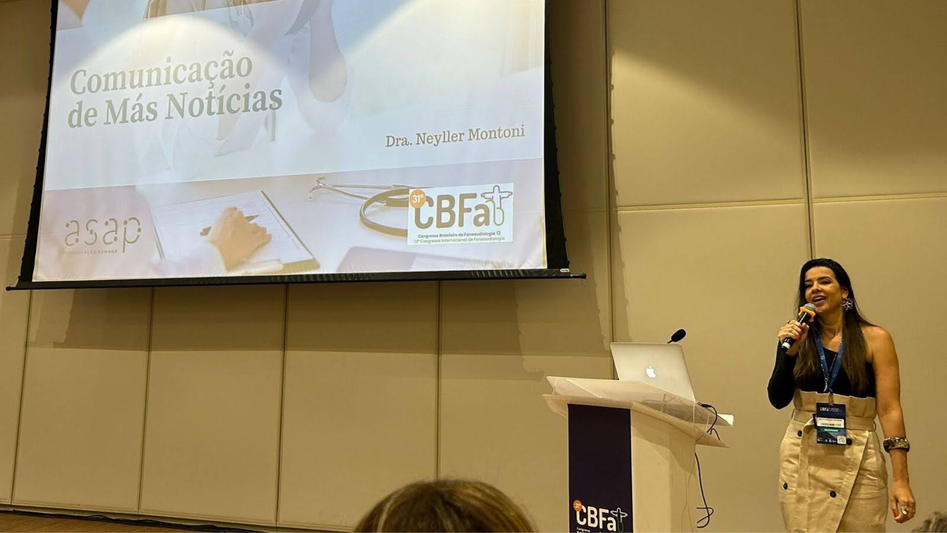 Participação no Congresso Brasileiro de Fonoaudiologia com a Palestra sobre Comunicação de Más Notícias